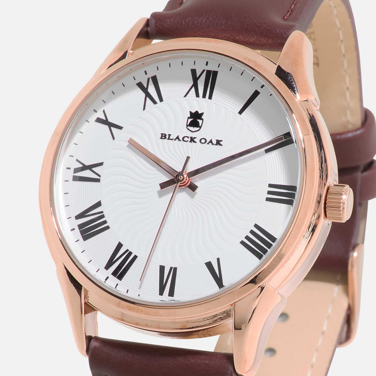 Black Oak Tupelo herrklocka - rosegold/brun, 40 mm