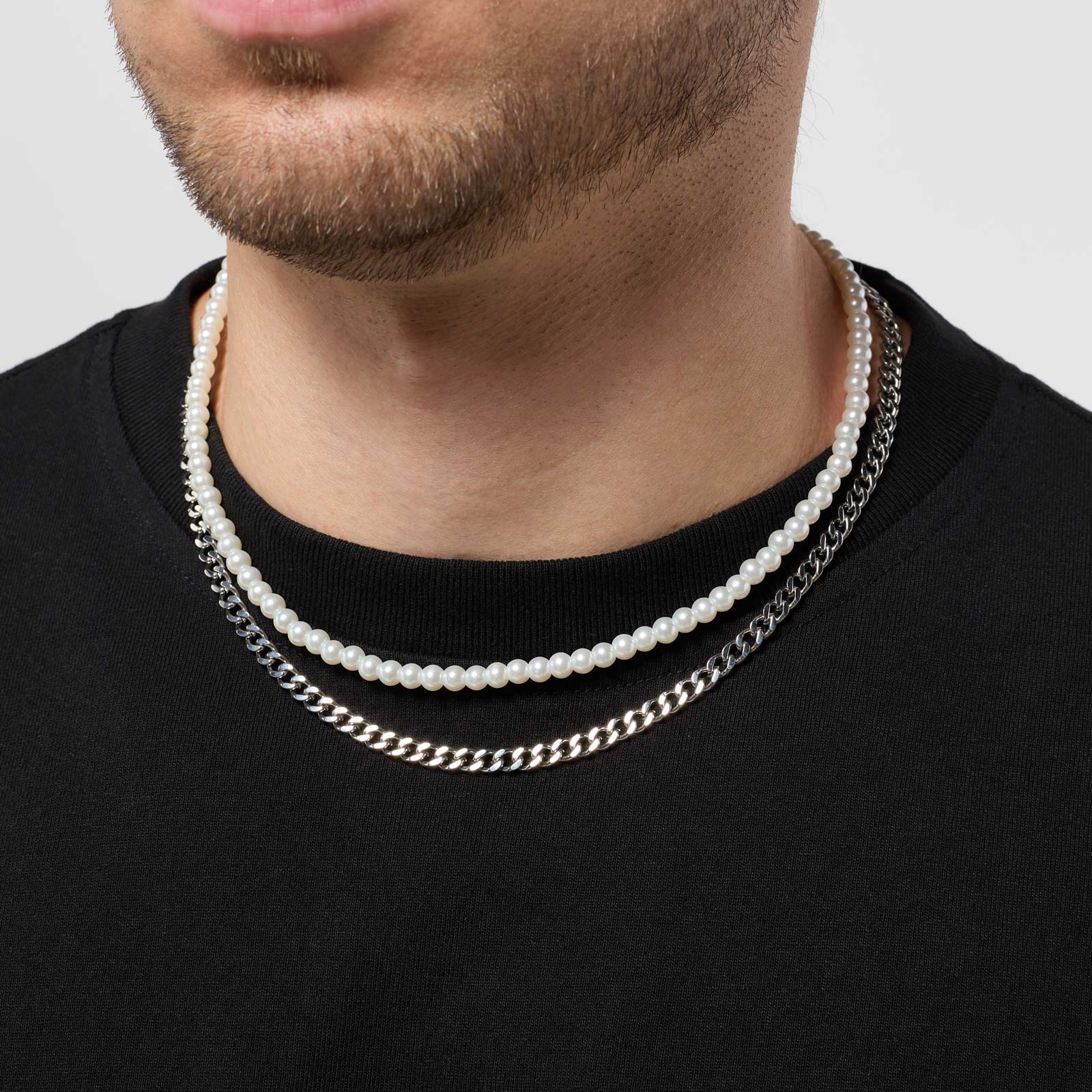 2-radig halsband för herr - 40-50 cm