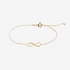 Armband dam 9k guld infinitysymbol - 16-19cm