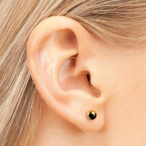 STUDEX - 1st guldpläterat örhänge, kula 4mm