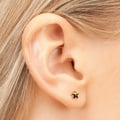 STUDEX - 1st guldpläterat örhänge, stjärna, 4mm