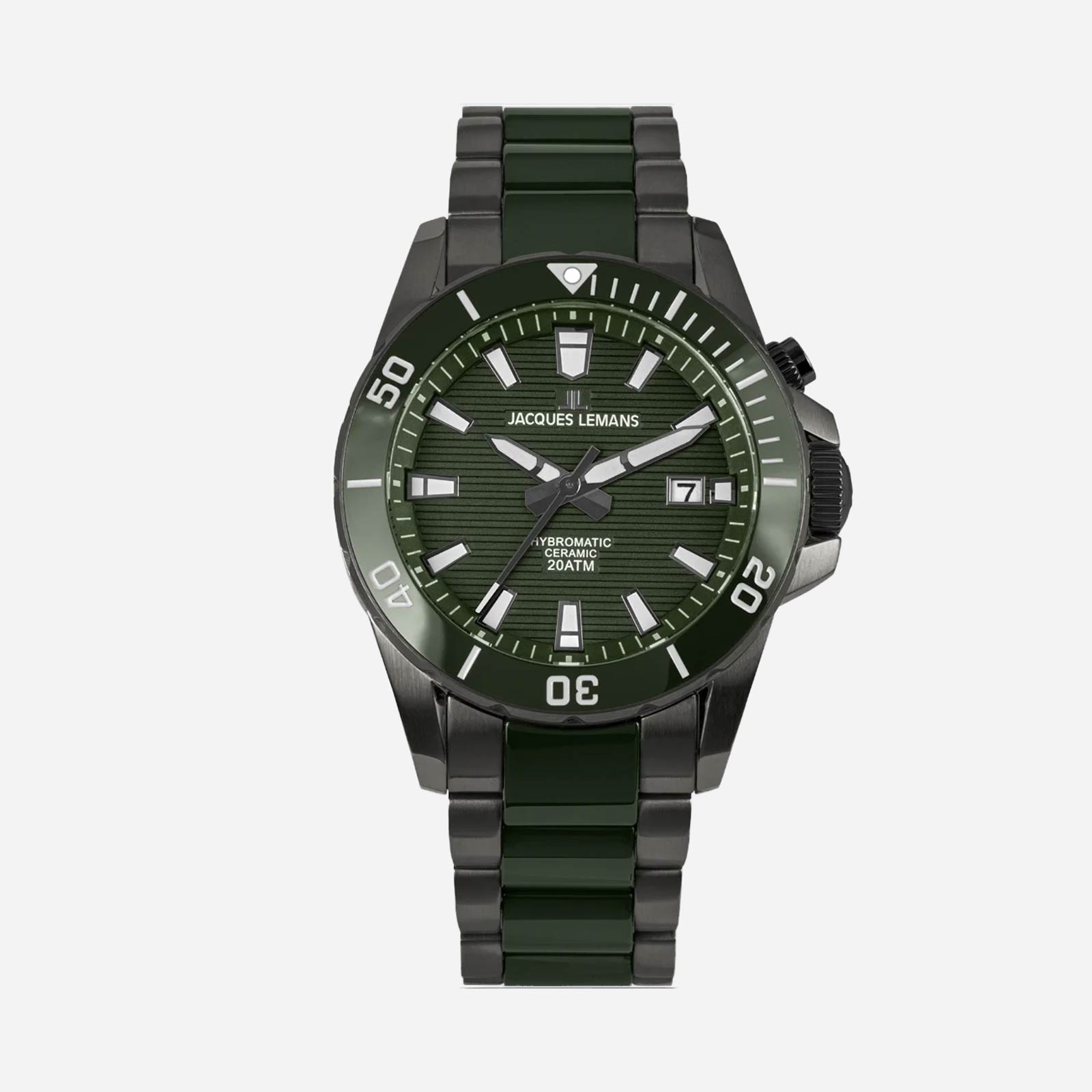 Jacques Lemans Hybromatic - herrklocka, stål/svart, 42mm