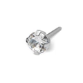 STUDEX - 1st örhänge kirurgiskt stål, Kubisk Zirkonia 4mm