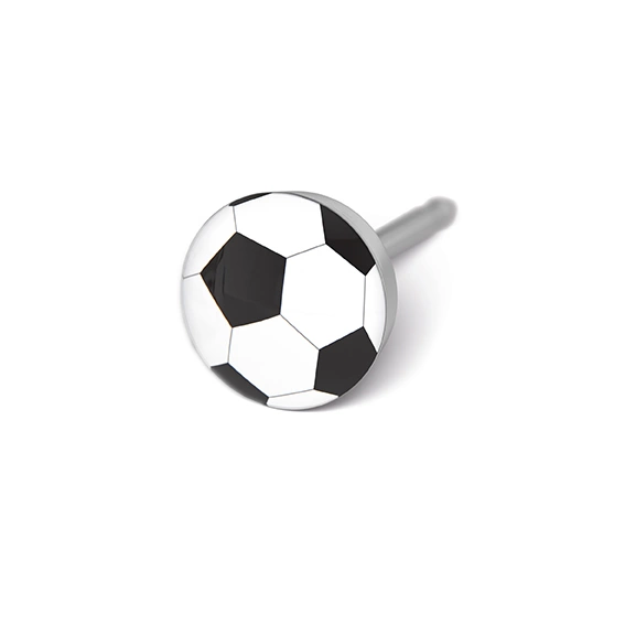 STUDEX - 1st örhänge kirurgiskt stål, fotboll 5mm