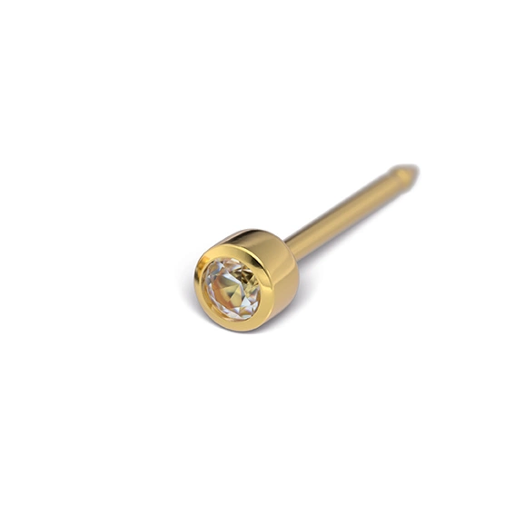 STUDEX - 1st örhänge 18k guld, kristall, 2mm