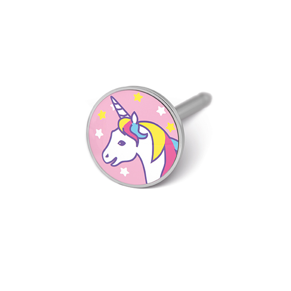 STUDEX - 1st örhänge kirurgiskt stål, enhörning 5mm