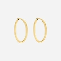 Örhängen 9k guld - rörformade hoops 18 mm