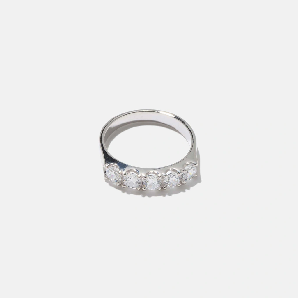 Alliansring Linda - 18k vitguld, labbodlade diamanter, 1 ct