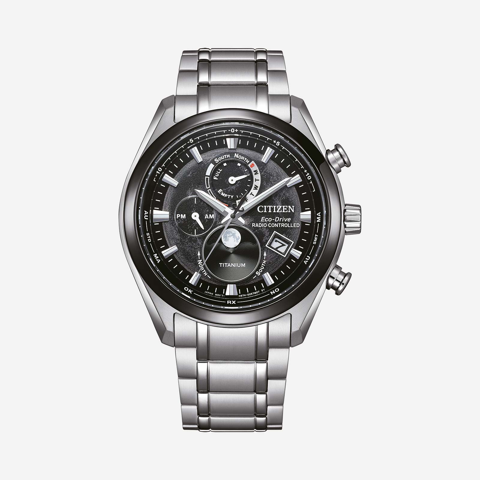 Citizen Tsukiyomi Radio Controlled Moonphase, svart - BY1018-80E