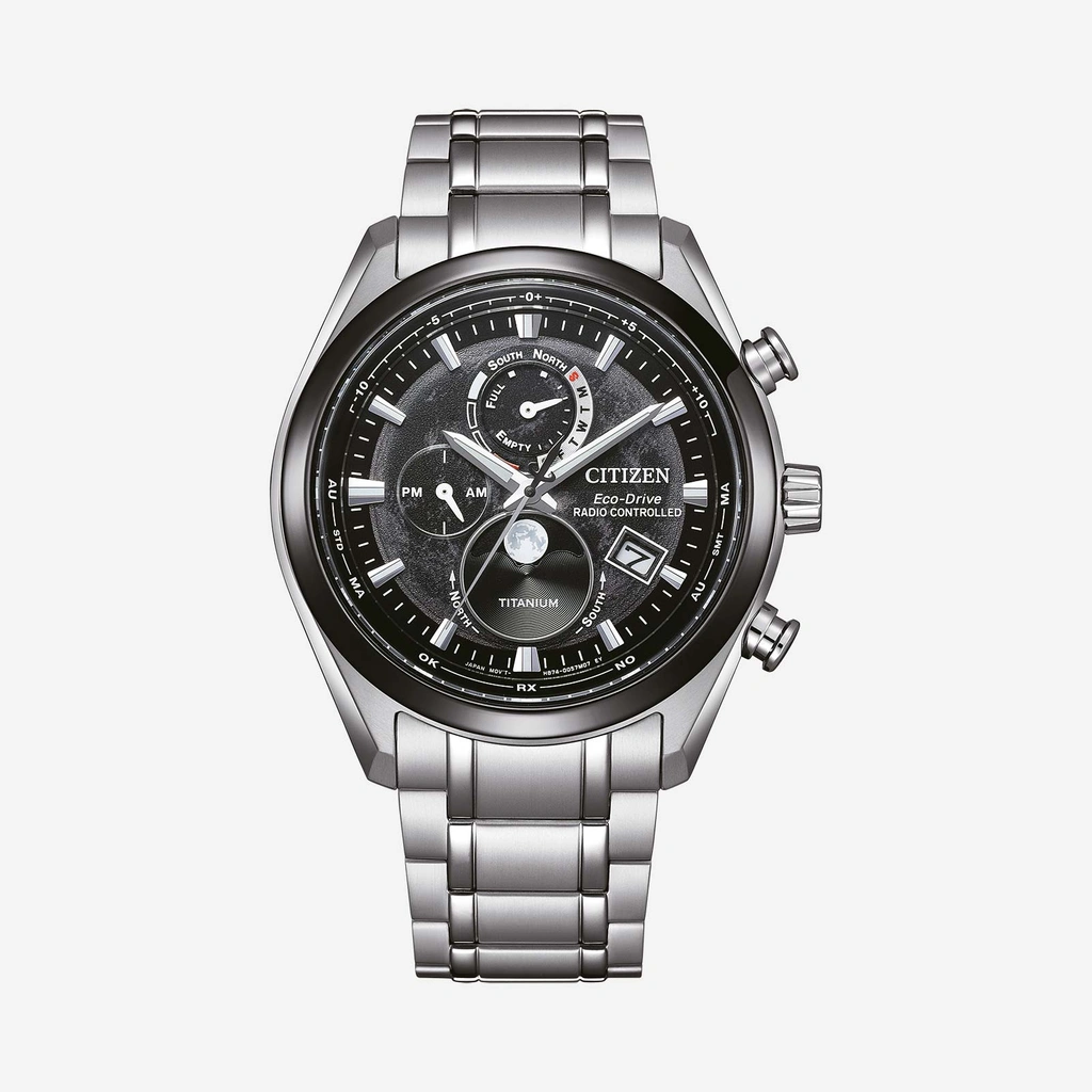 Citizen Tsukiyomi Radio Controlled Moonphase, svart - BY1018-80E