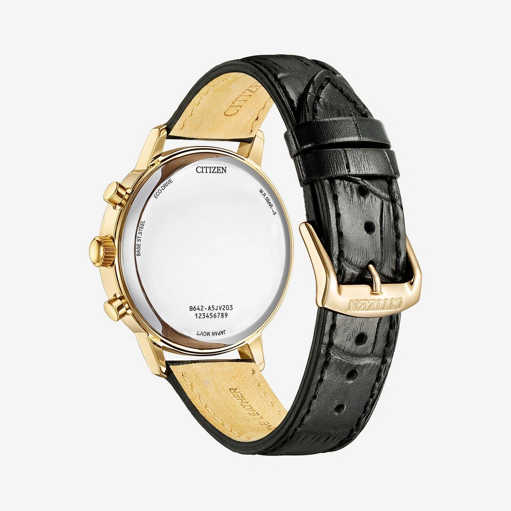 Citizen Kronograf Eco-Drive herr, guld/svart - CA7067-11H