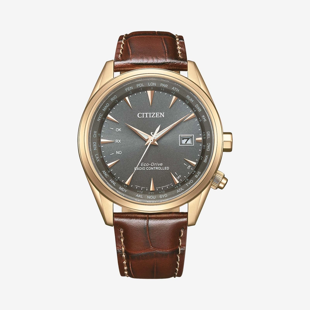 Citizen Eco Drive Radio Controlled läder/guld - CB0273-11H