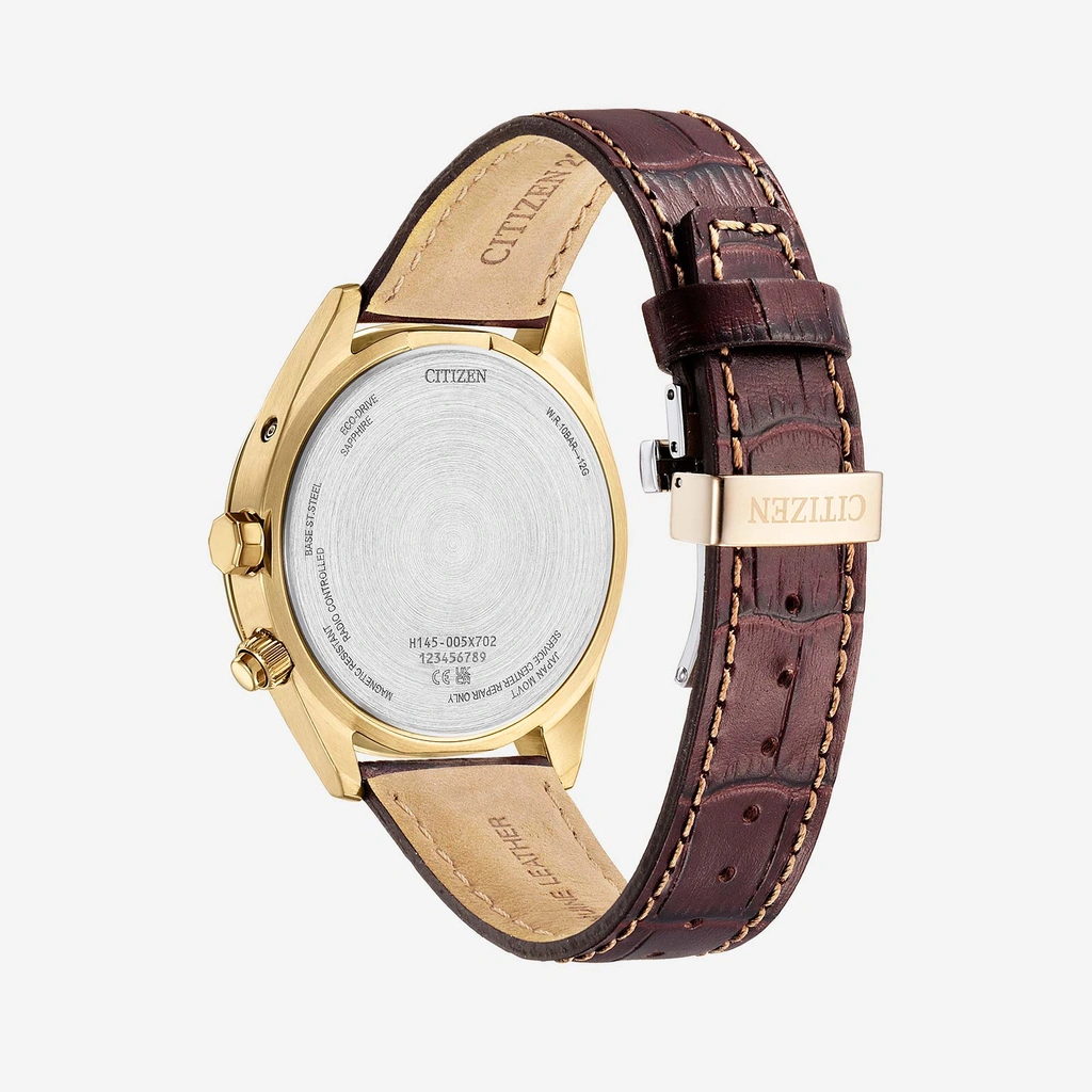 Citizen Eco Drive Radio Controlled läder/guld - CB0273-11H