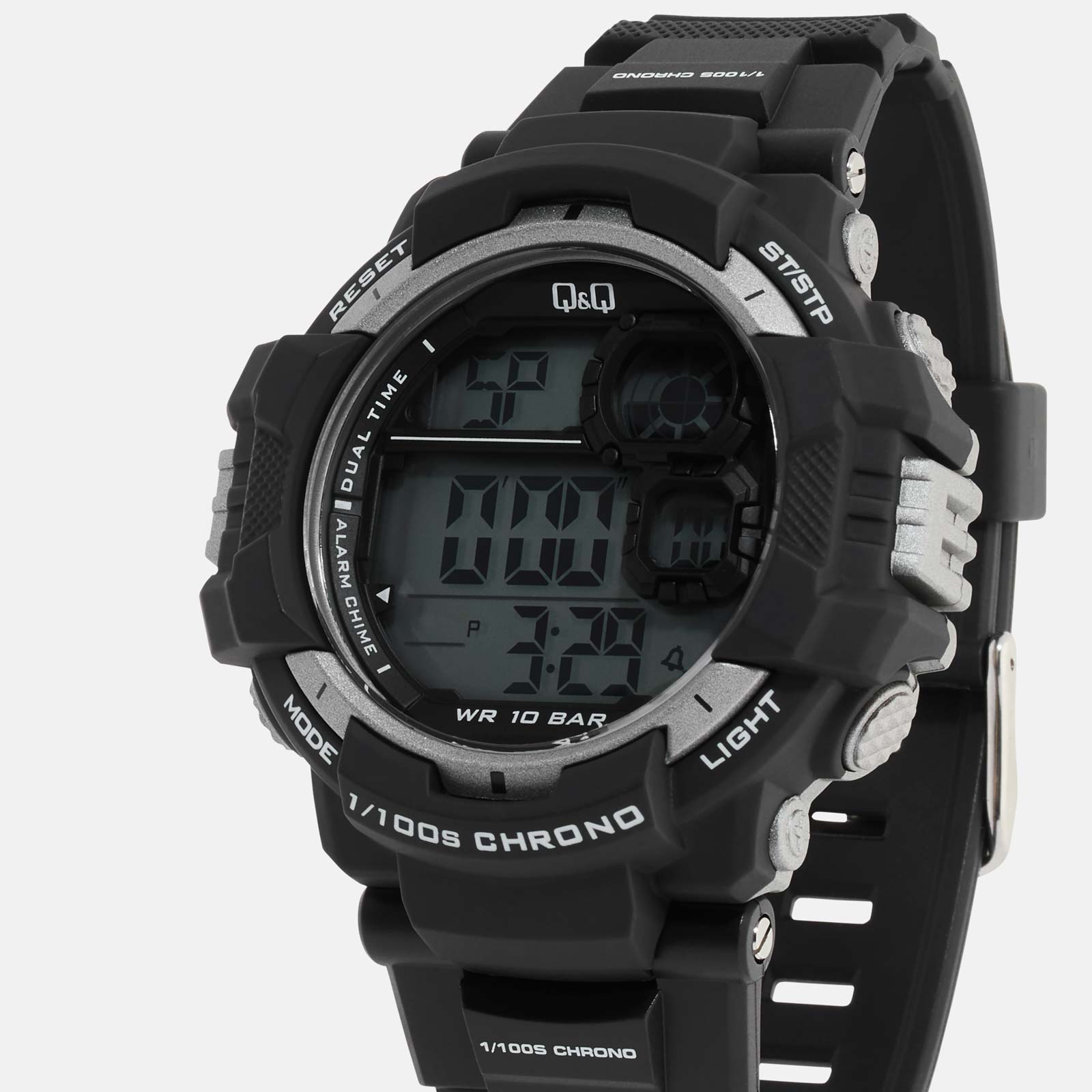 Q&Q herrklocka - digital, grå/svart 54 mm