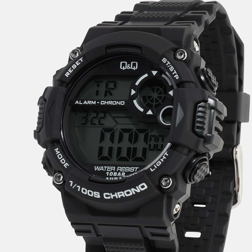 Q&Q herrklocka - digital, svart 48 mm