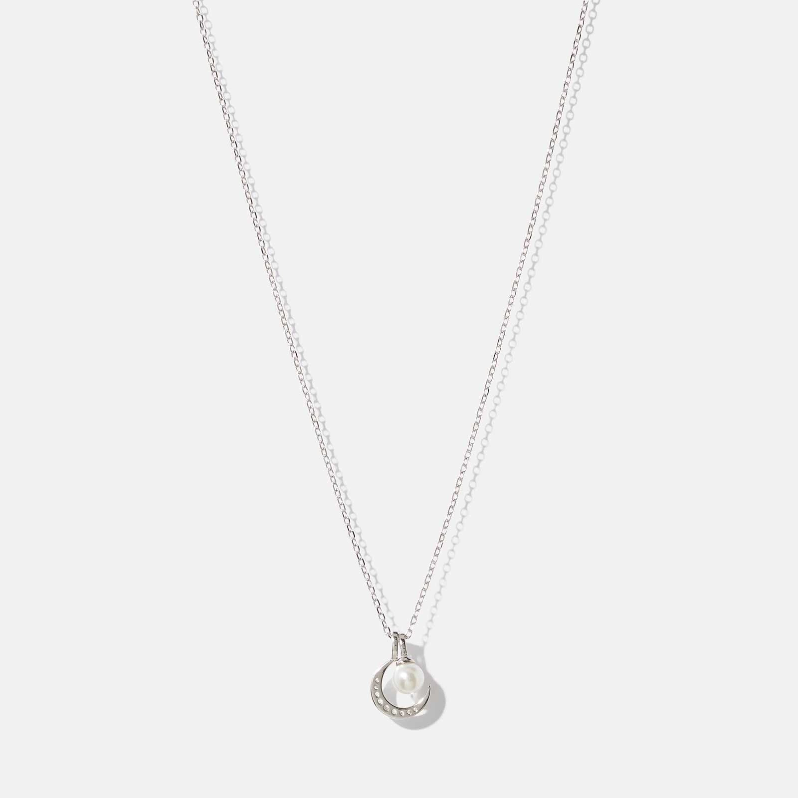 Halsband i äkta silver - måne & Shell Pearl