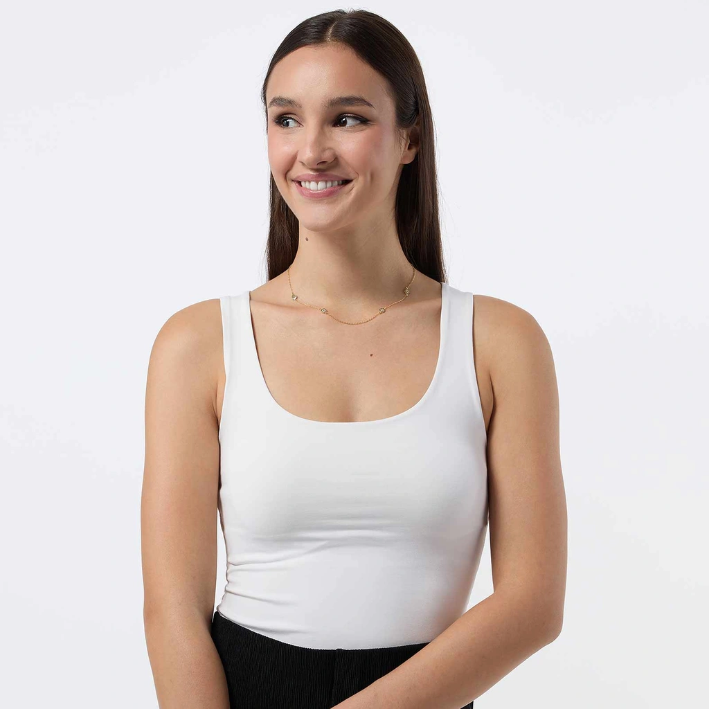 Guldpläterat halsband i äkta silver -  fyra cirklar, 40+5cm