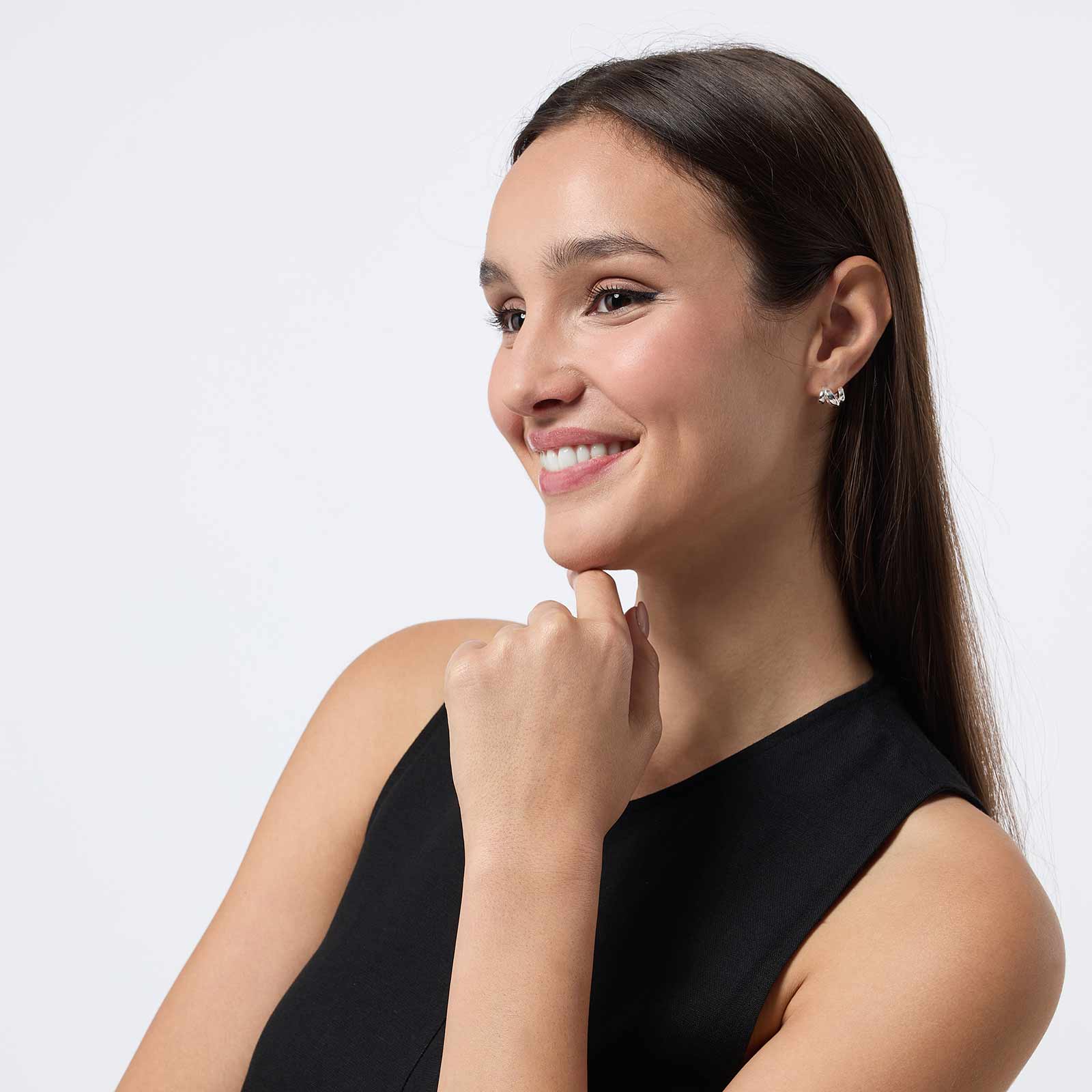 Örhängen i äkta silver - tre bågar