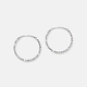 Örhängen i äkta silver - mönstrade hoops, 19mm