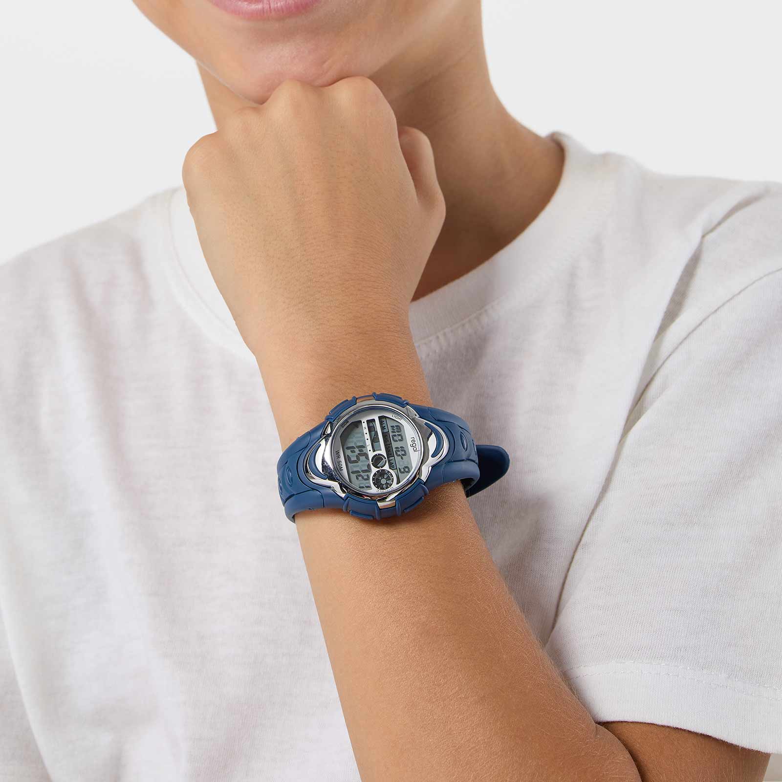 Regal Kids barnklocka - digital, blå, 33 mm