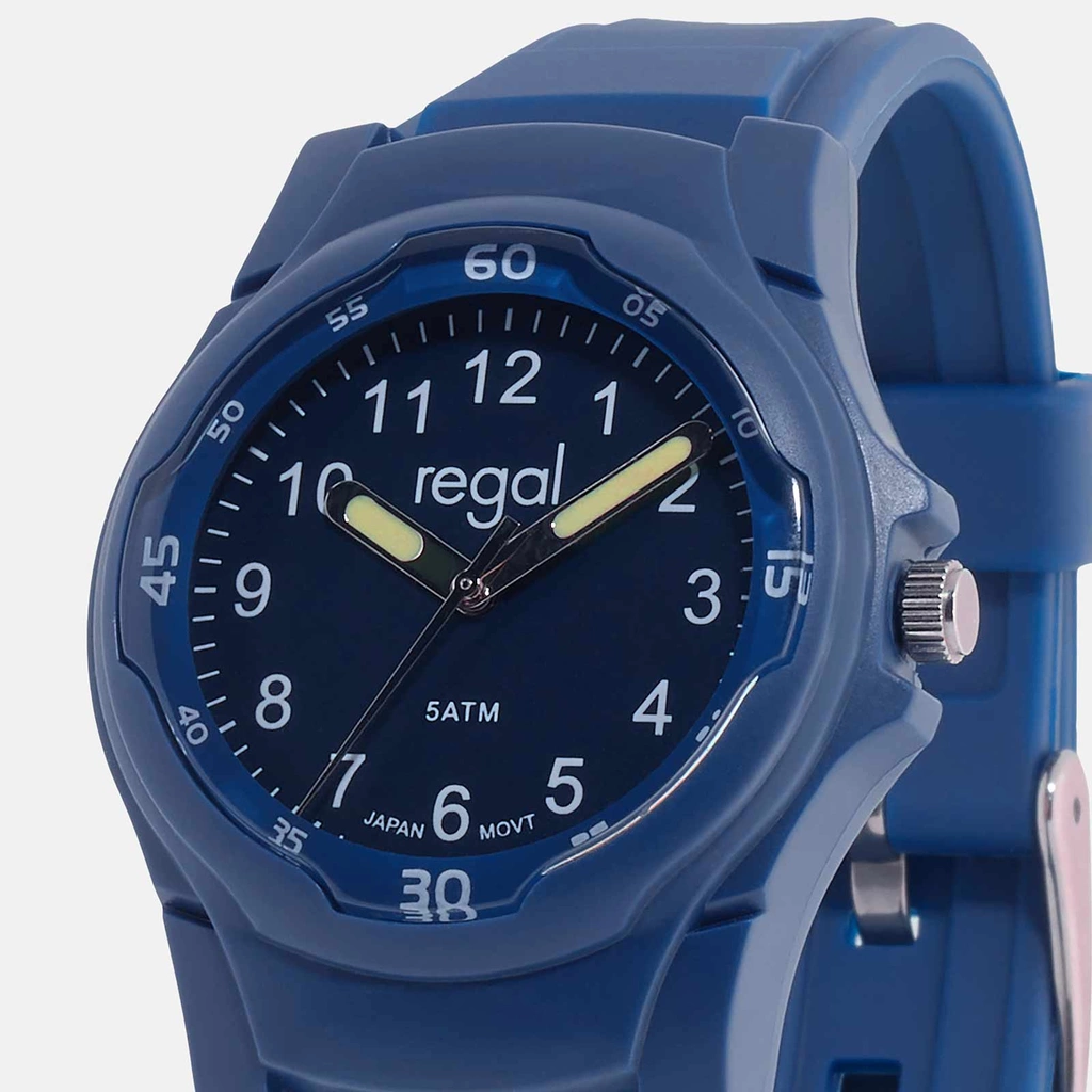 Regal Kids barnklocka - mörkblå plast, 35 mm