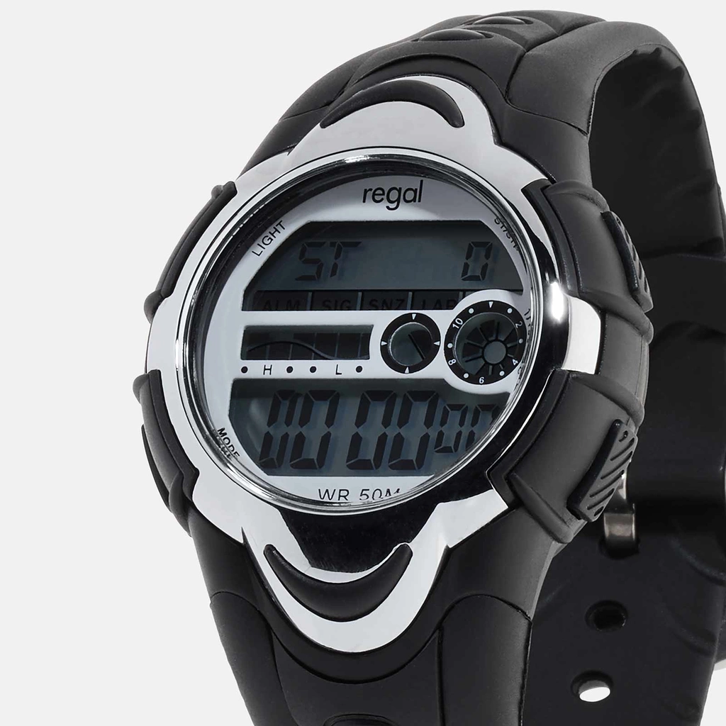 Regal Kids barnklocka - digital, svart, 33 mm