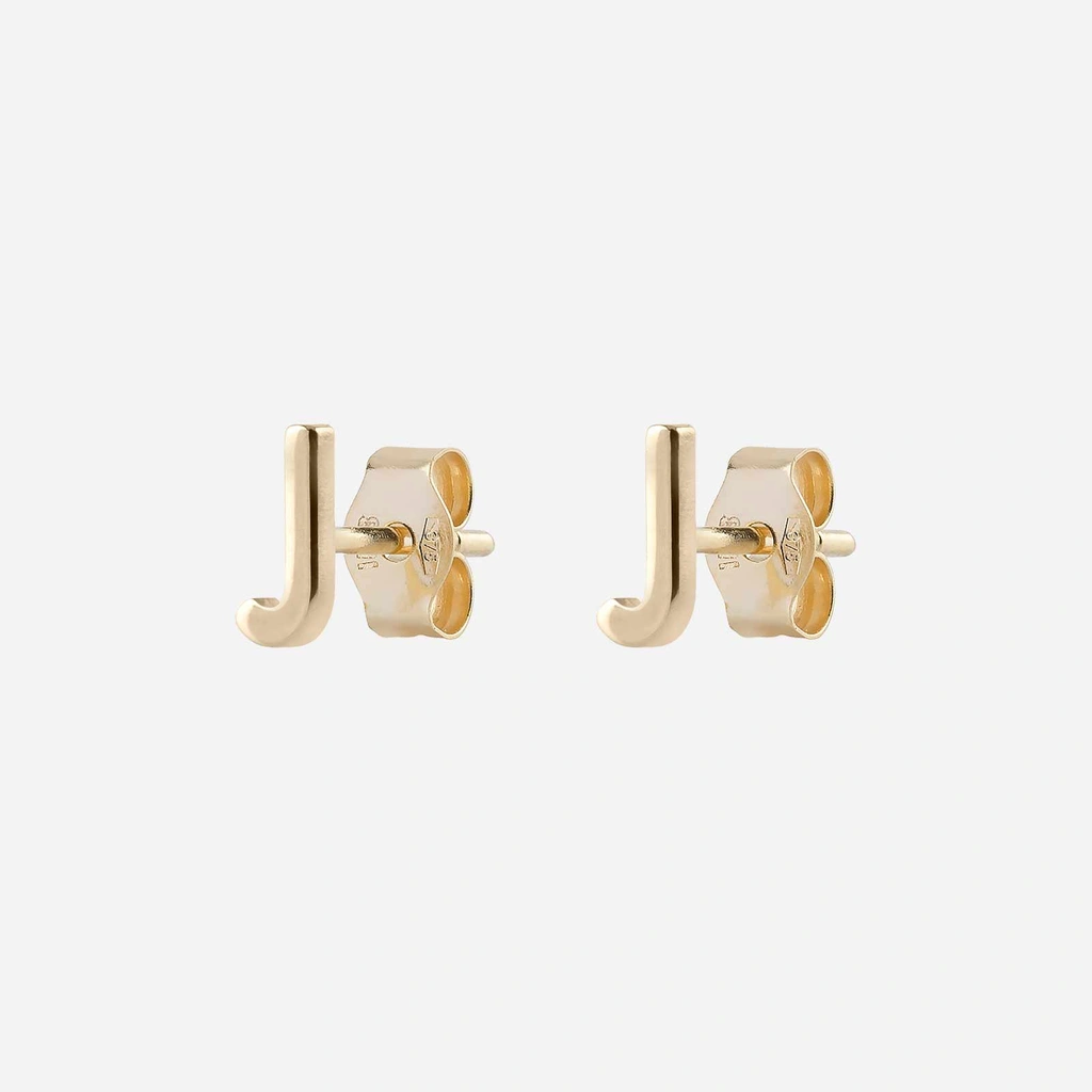 Örhängen 9k guld - Bokstav J
