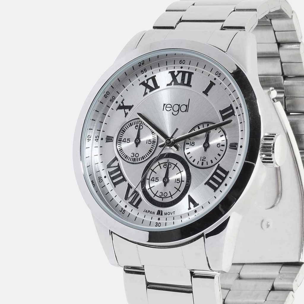 Regal klockset herr - metallband, silverton 41mm