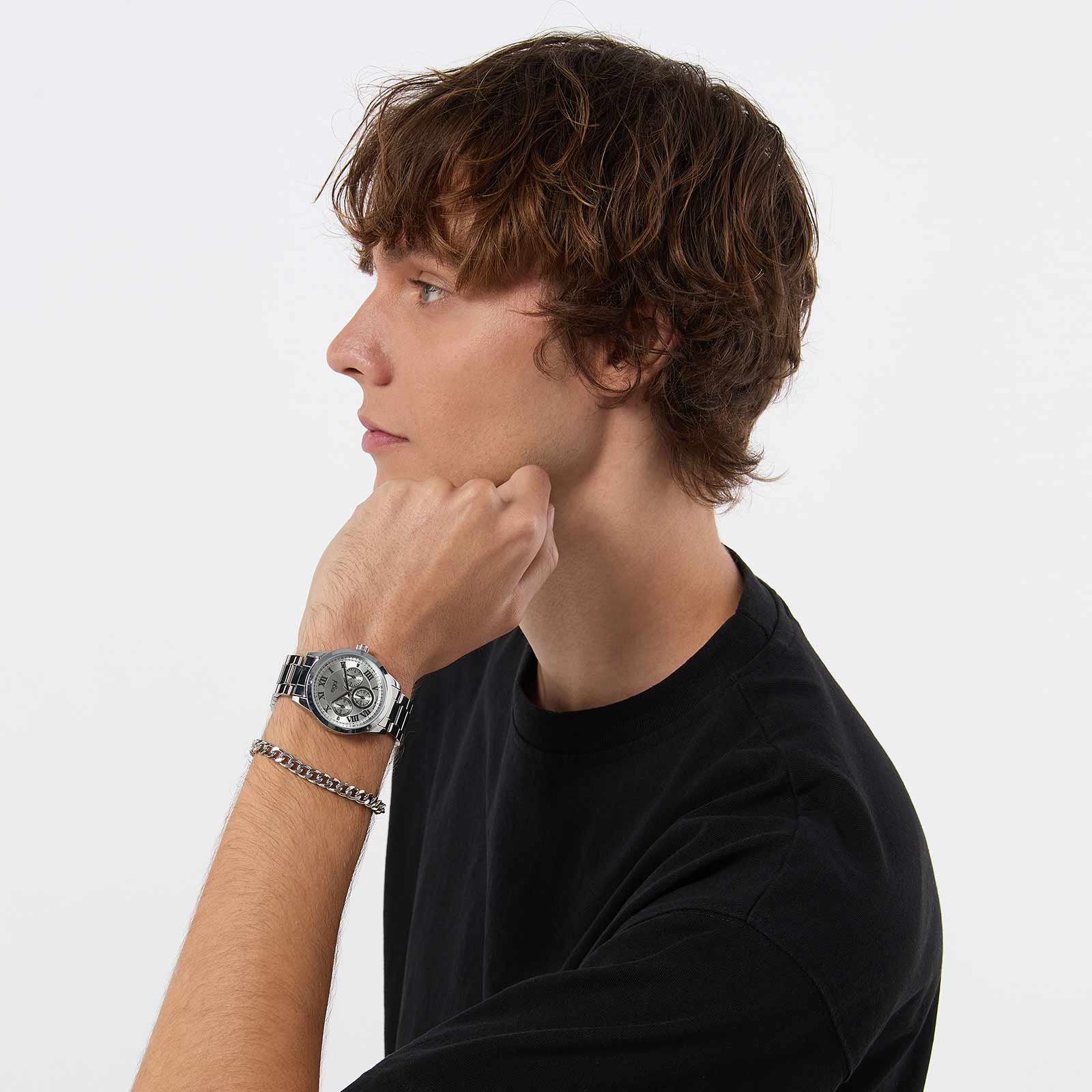 Regal klockset herr - metallband, silverton 41mm