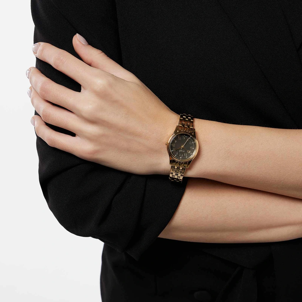 Regal damklocka - guld/svart, 28mm