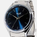 Regal herrklocka - silver/blå, metallband, 41mm