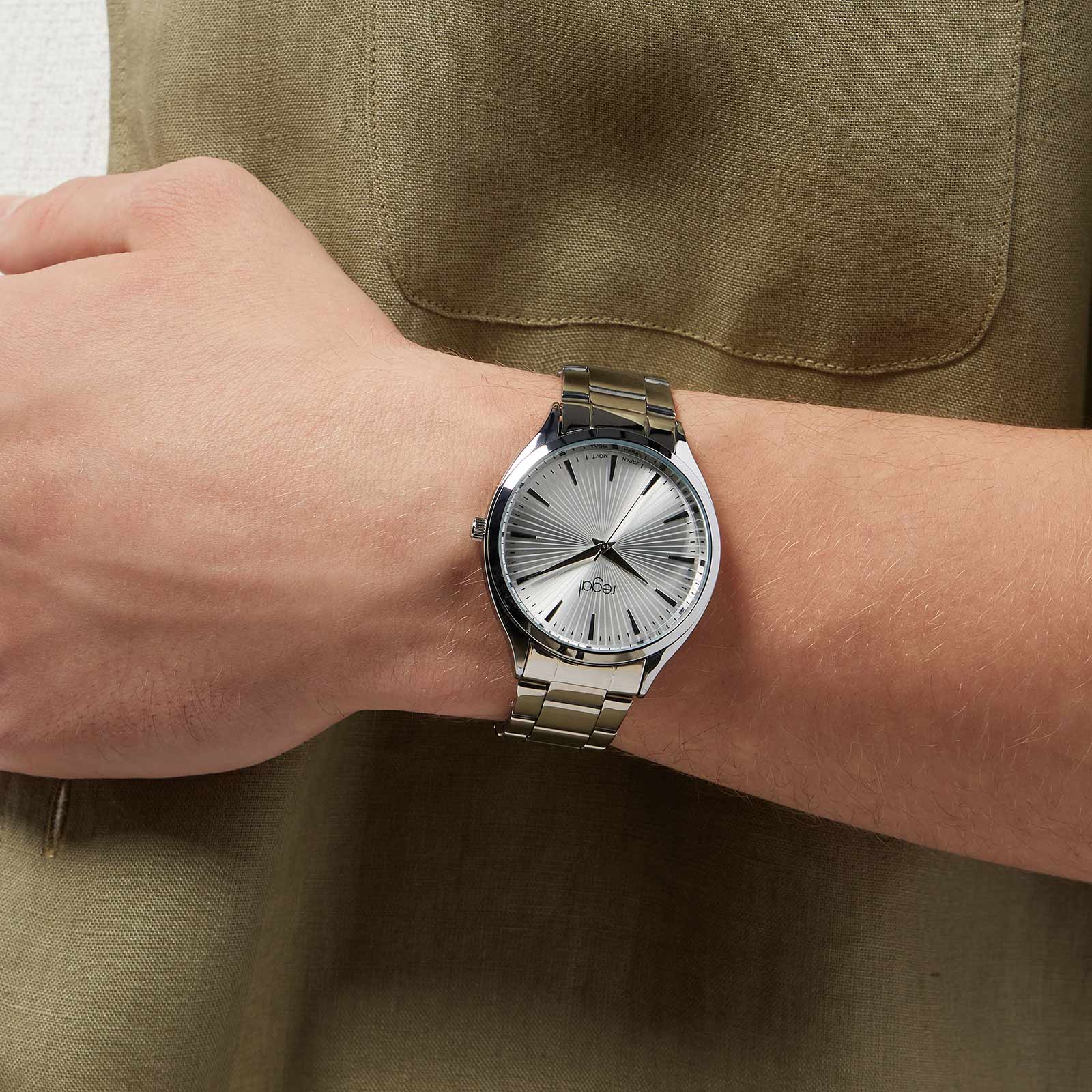 Regal herrklocka - silverton, metallband, 41mm