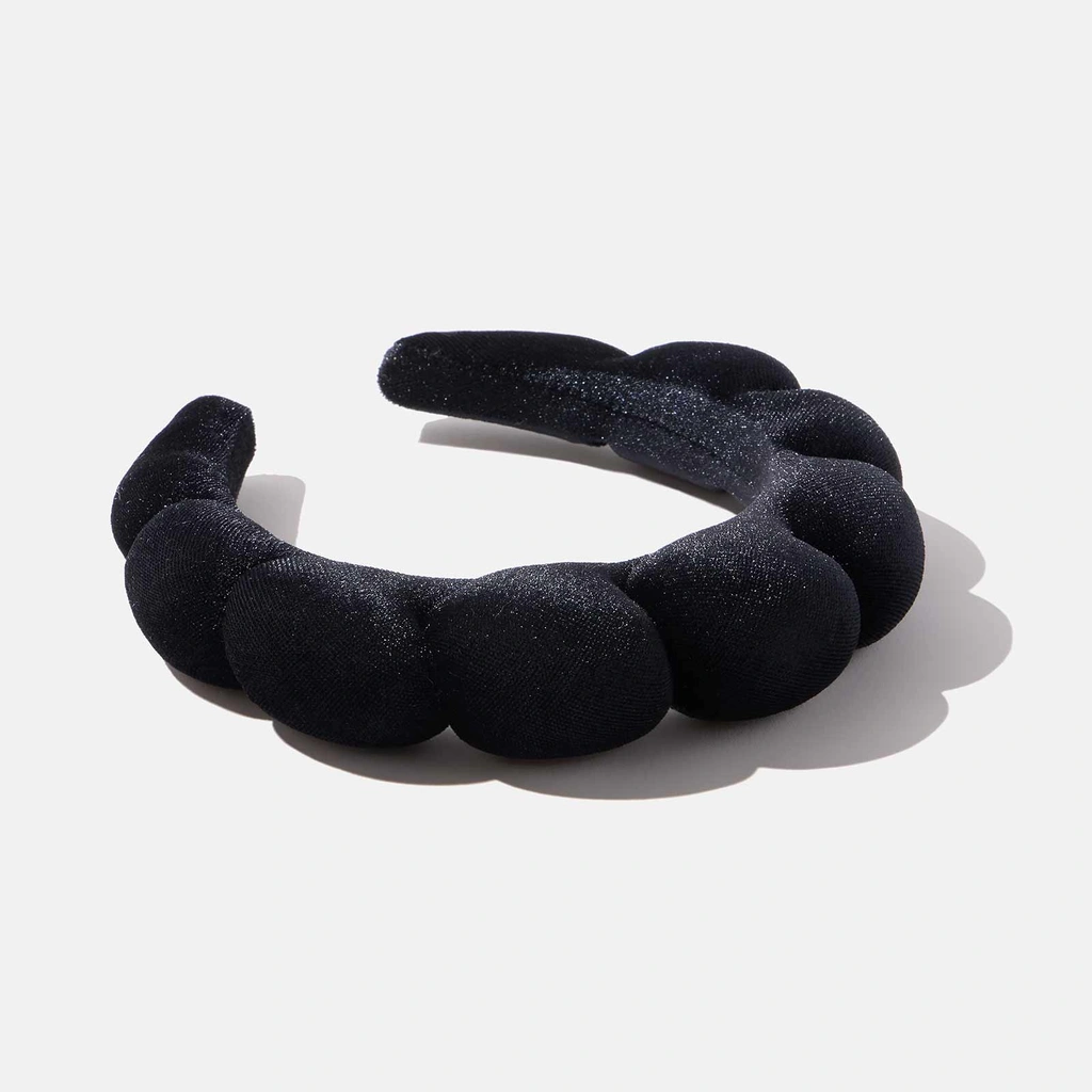 Svart diadem i tyg - bulligt