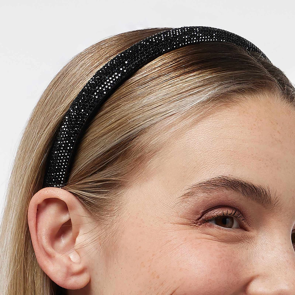 Svart diadem med glitter