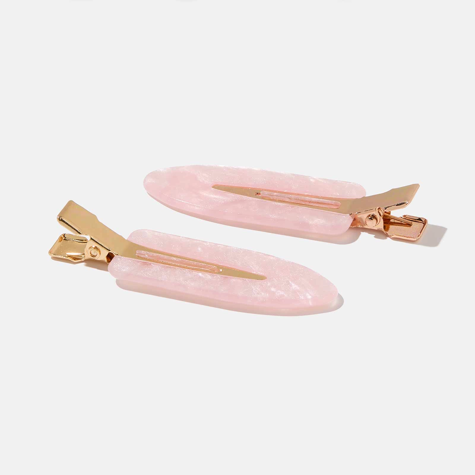 Guldfärgade/rosa hårspännen - 2-pack, 6cm