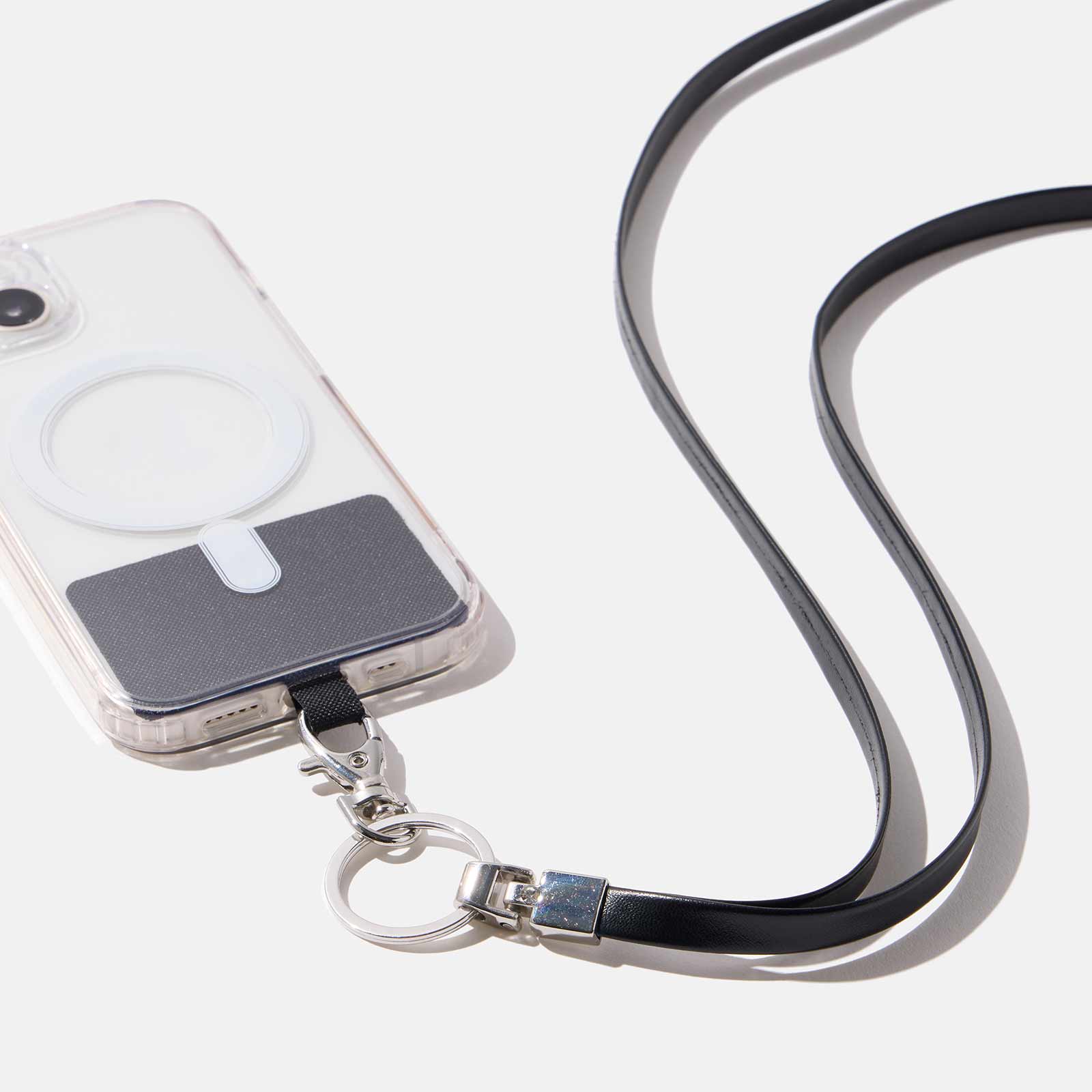 Svart mobilband i plast