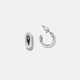 Silverfärgad örhängen, rundade hoops, 10 mm