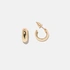 Guldfärgad örhängen, rundade hoops, 10 mm