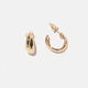 Guldfärgade örhängen - vridna hoops, 15mm
