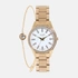 Regal klockset dam - metallband, guld/vit, 34mm