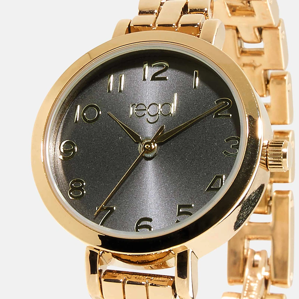 Regal damklocka - metallband, silver/grå, 26 mm