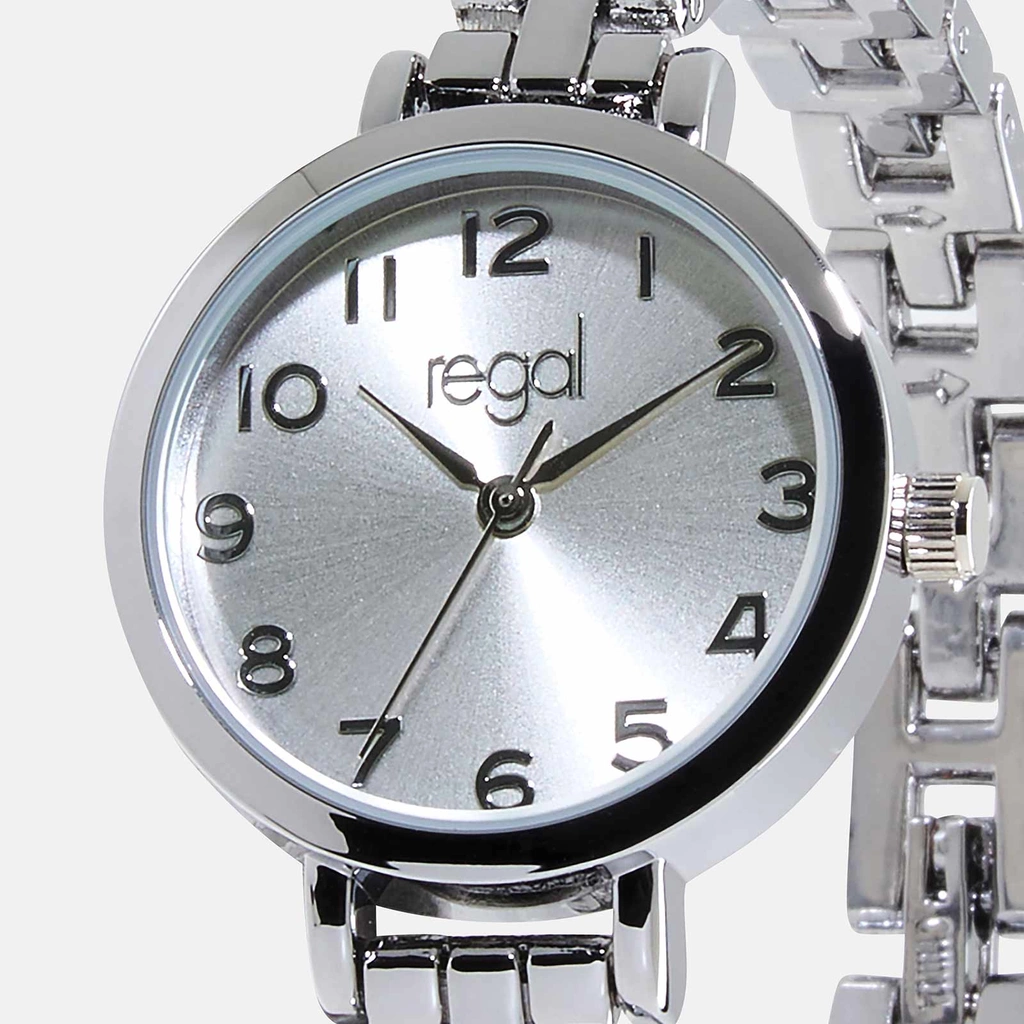 Regal damklocka - metallband silver, 26 mm