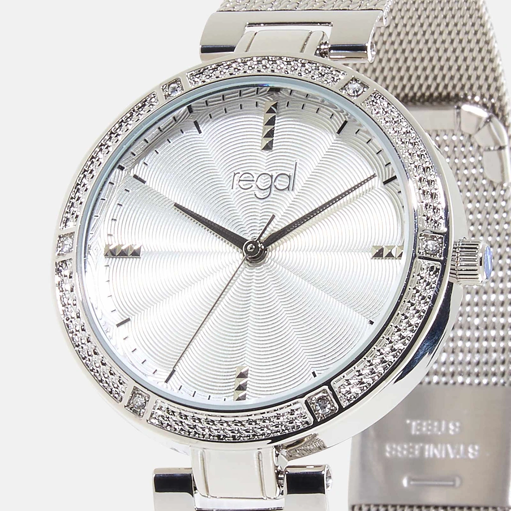 Regal damklocka - metallband silver, 32 mm