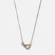 Guldfärgat halsband - hjärta & infinitysymbol, 42+6cm