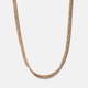 2-radigt guldfärgat halsband - tennishalsband & ormkedja