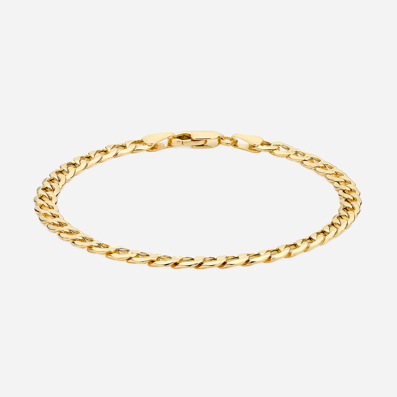 Armband dam 9k guld - pansar, 19 cm