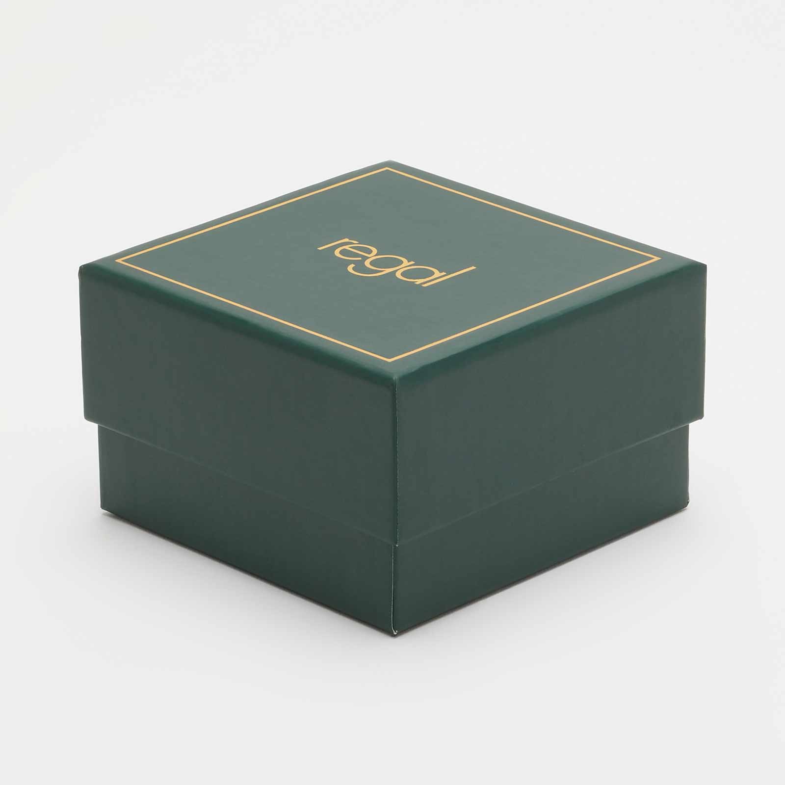 Regal klockset herr - metallband, guld/svart, 41mm