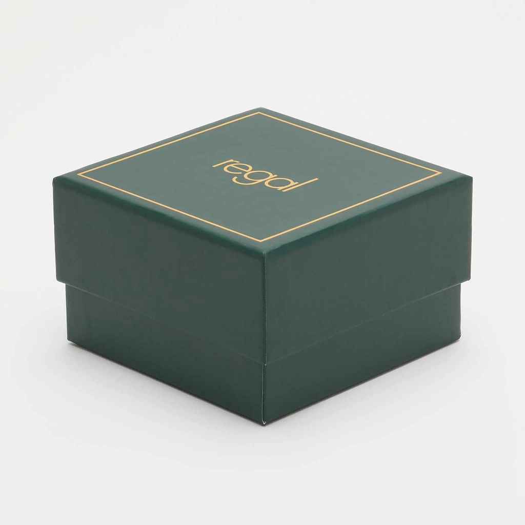 Regal klockset herr - metallband, guld/svart, 41mm