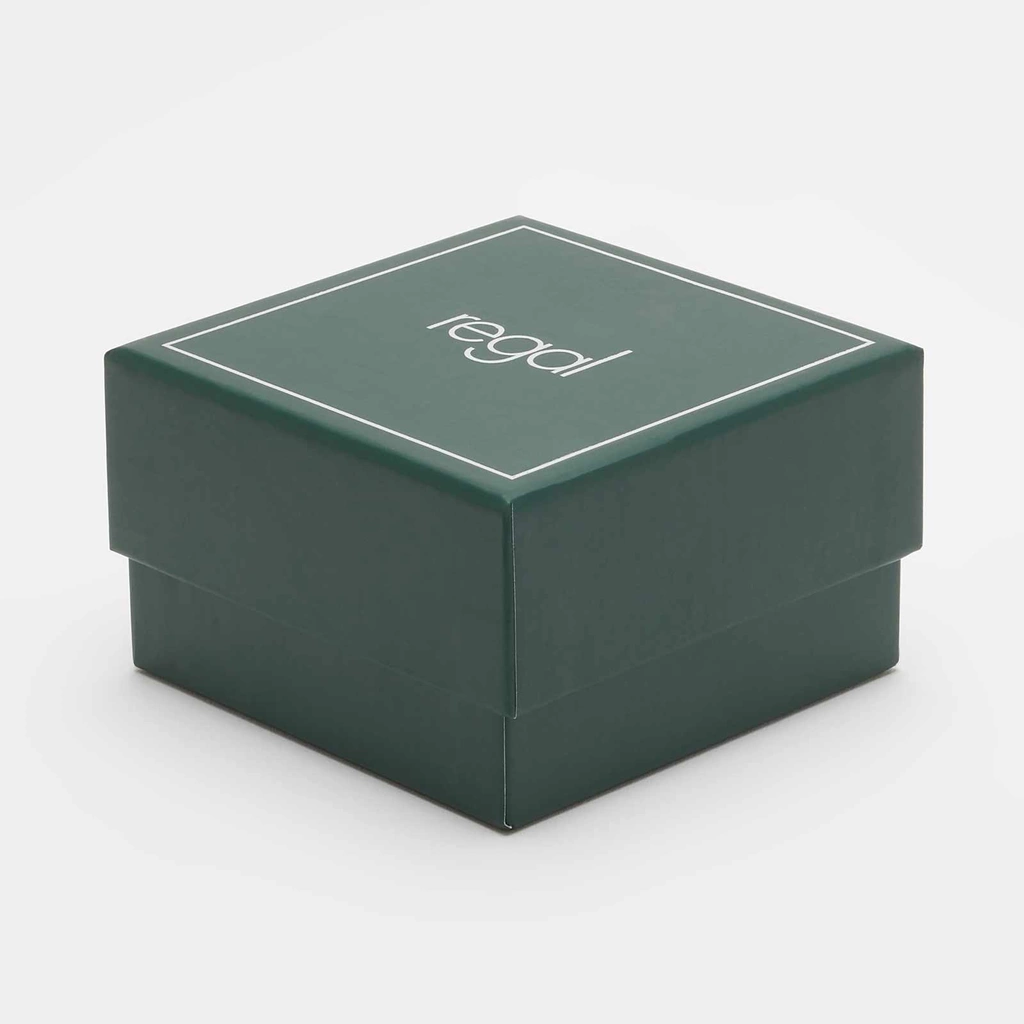 Regal klockset herr - metallband, silver/svart, 41mm