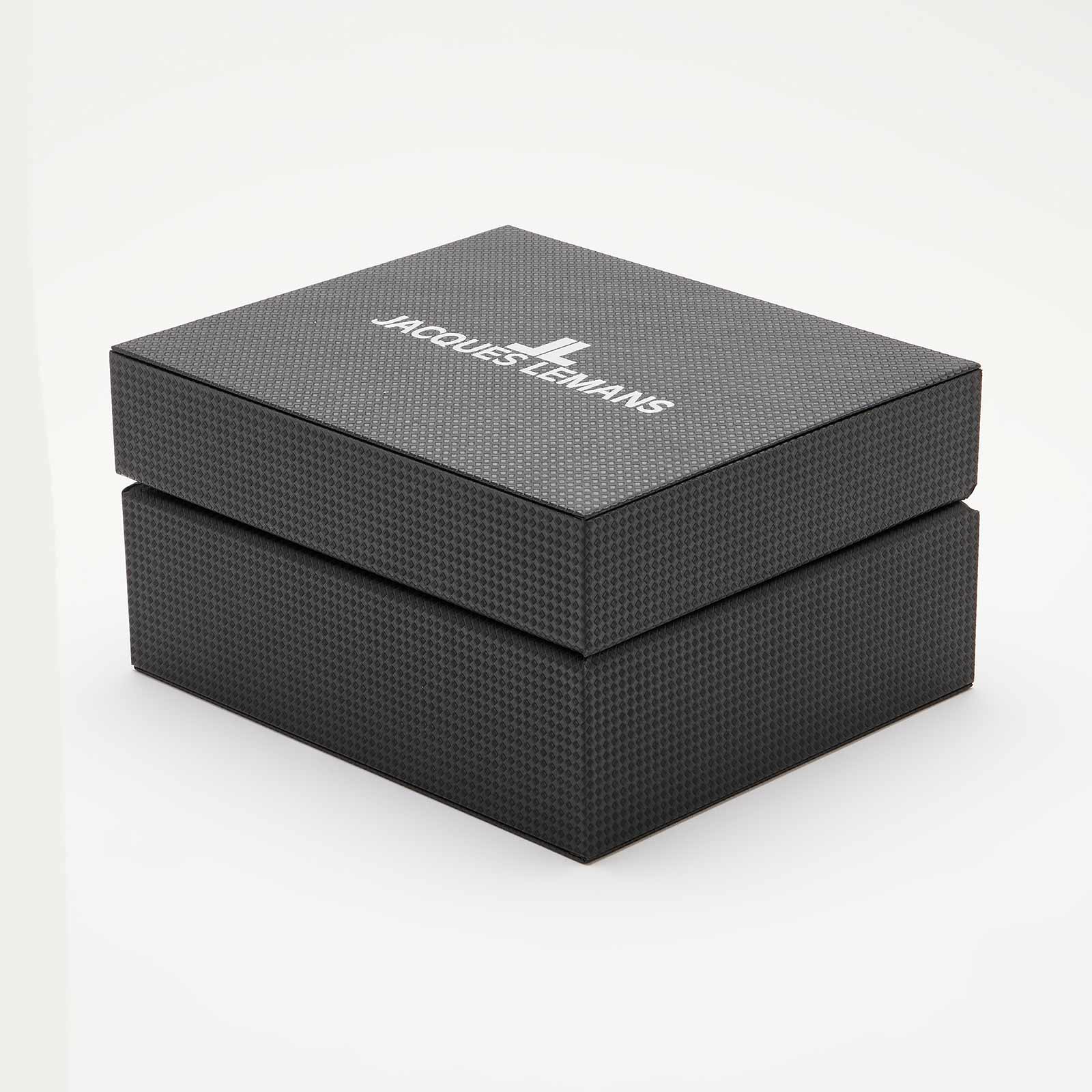 Jacques Lemans Liverpool - klockset herr, stål/vit, 41 mm